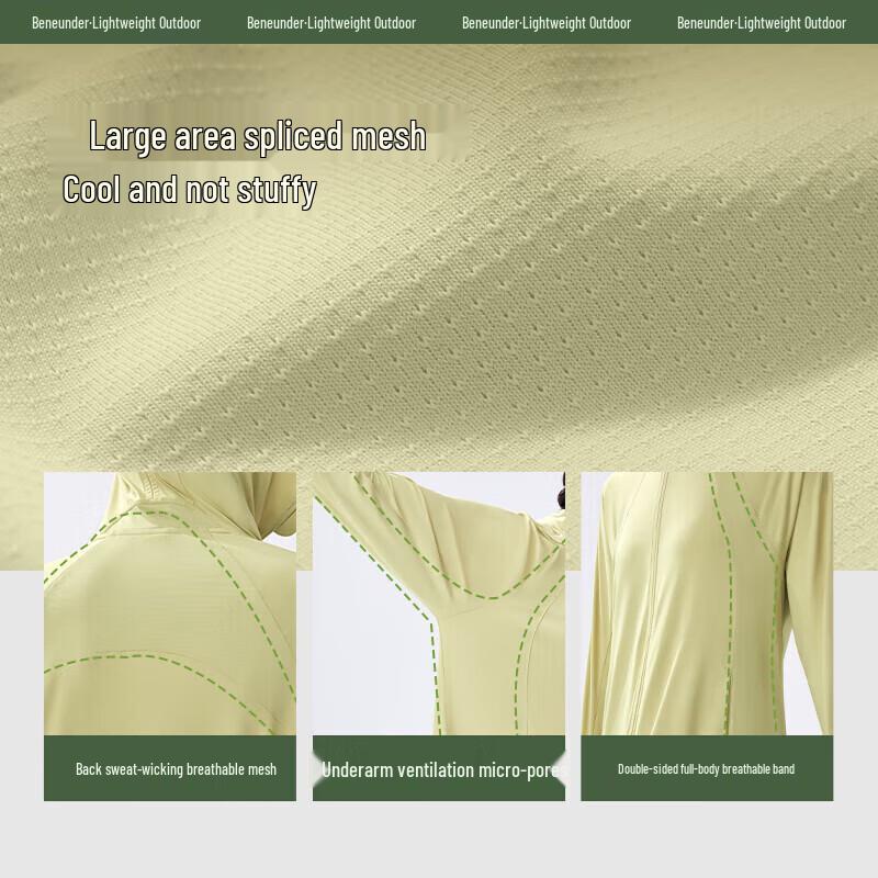 Beneunder Women's Long Ice Silk Sun Protection Hoodie