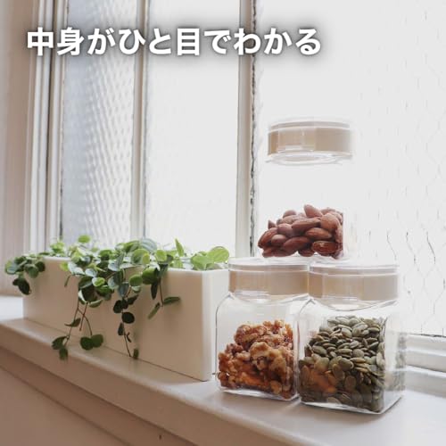 Official Takeya Original 6-Piece Storage Container Set: Three 300ml and Three 800ml Square Containers with Spoons. FRESHLOK Airtight, Airtight, Refrig