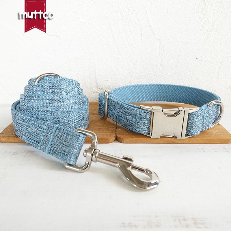 MUTTCO Adjustable Shiba Inu Collar & Leash Set - Thick Tow Rope UDC-071 S