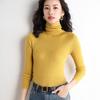 Women's Slim Fit High Neck Wool Sweater - Lightweight, Sheer Base Layer for Spring and Autumn
