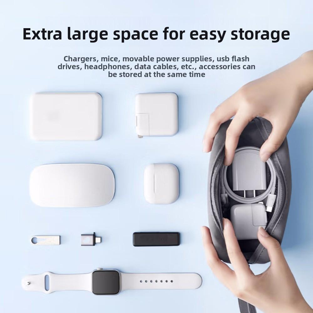 Shockproof Digital Storage Bag Dust-proof Zipper Charger Storage Bag Prevent Scratches Wear-resistant Digital Accessories Bag