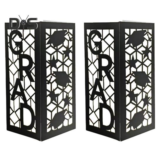 

2/4 шт. 2025 Випускні Декоративні коробки Центральні елементи столу Коробки Випускні абажури Коробки для квіткових композицій для випускної вечірки в середній школі 2pcs B