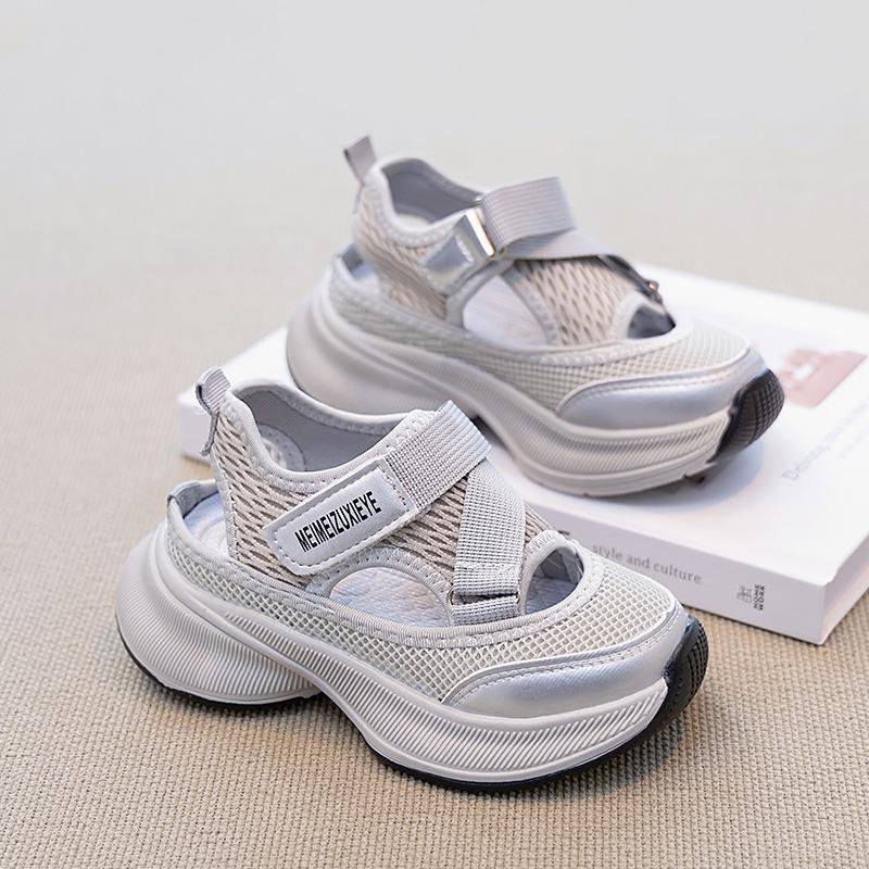 New Summer Kids' Sports Sandals - Functional Soft Sole Closed-Toe Shoes for Big Girls & Boys