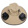 Mens Sun Hat with 2 Solar Fans Nylon UPF50 Wide Brim Fast Drying USB Rechargeable   Cooling Fan Fisherman Hat for Beach Outdoor Sports
