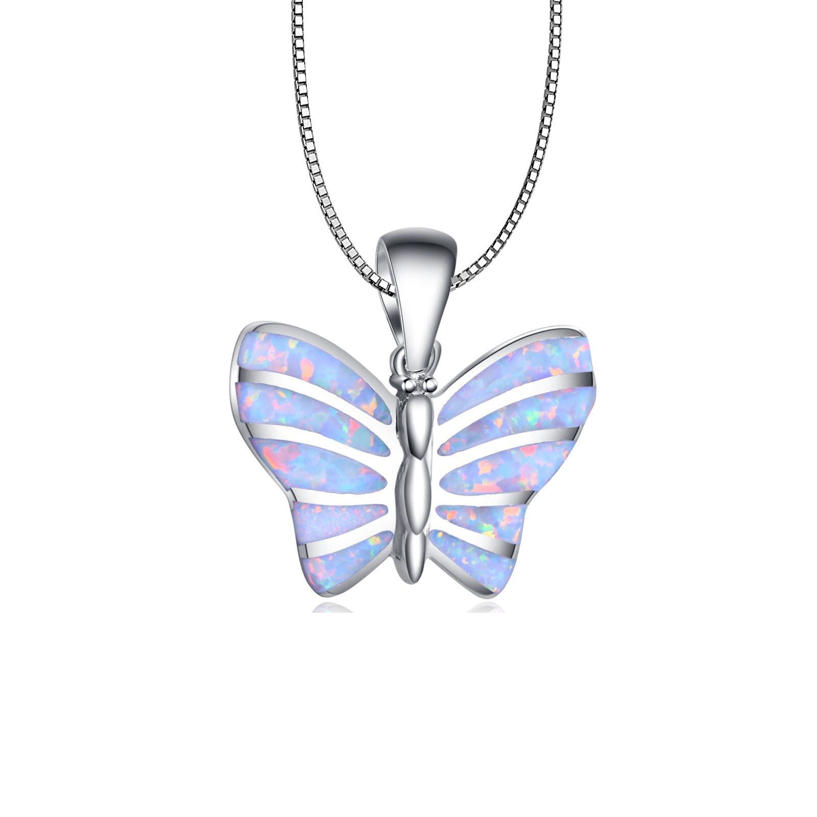 White Butterfly Necklace Deep Forest Butterfly Pendant Jewelry 2026 Fashion Trend Jewelry Exquisite Necklace 45CM белый