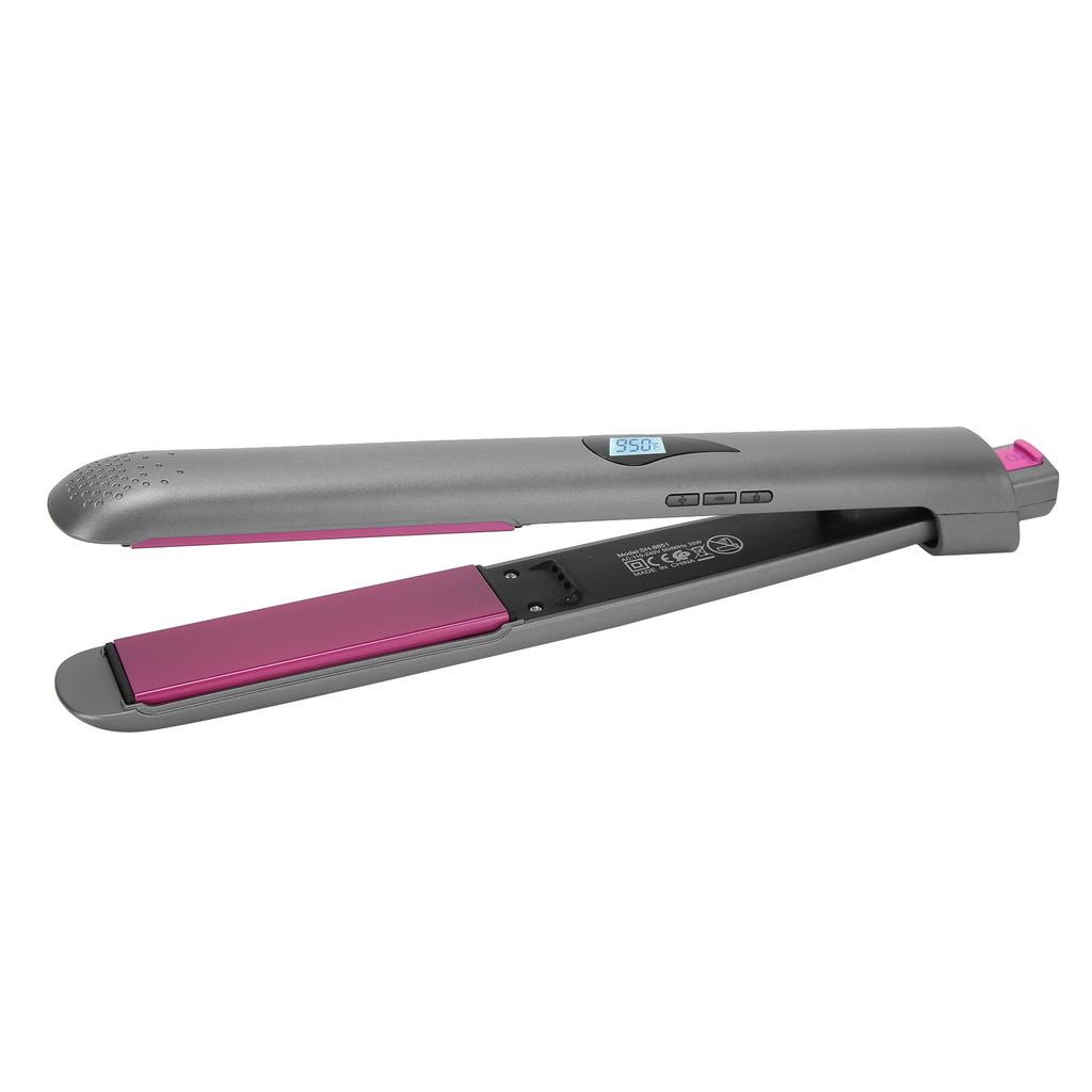 Hair Straightening Ceramic Heating Plate Straightener LCD 12 Gear Temperature Control