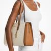 Michael Kors Laila Logo Snap Closure Faux Leather Tote Bag Women Tote Bags Vanilla-White 30S5G9IT2B-VANILLA/ACRN