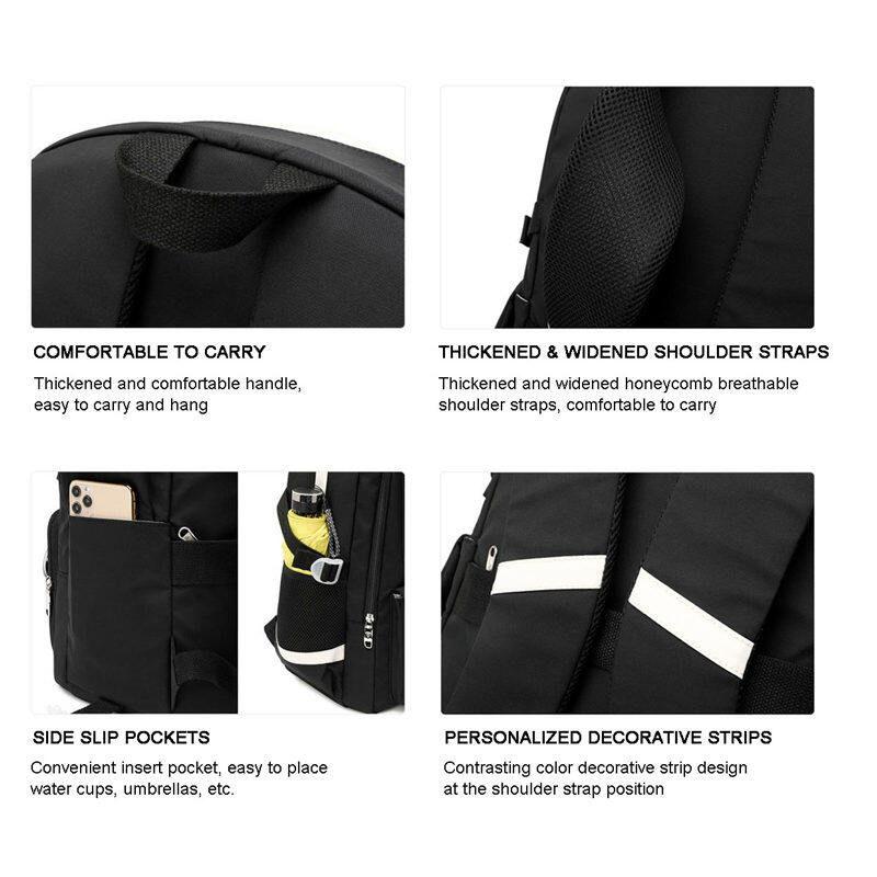 Rucsac pentru fete Rucsac estetic pentru fete adolescente Geantă de școală drăguță Geanta de carte Rucsac de școală anime pentru fete