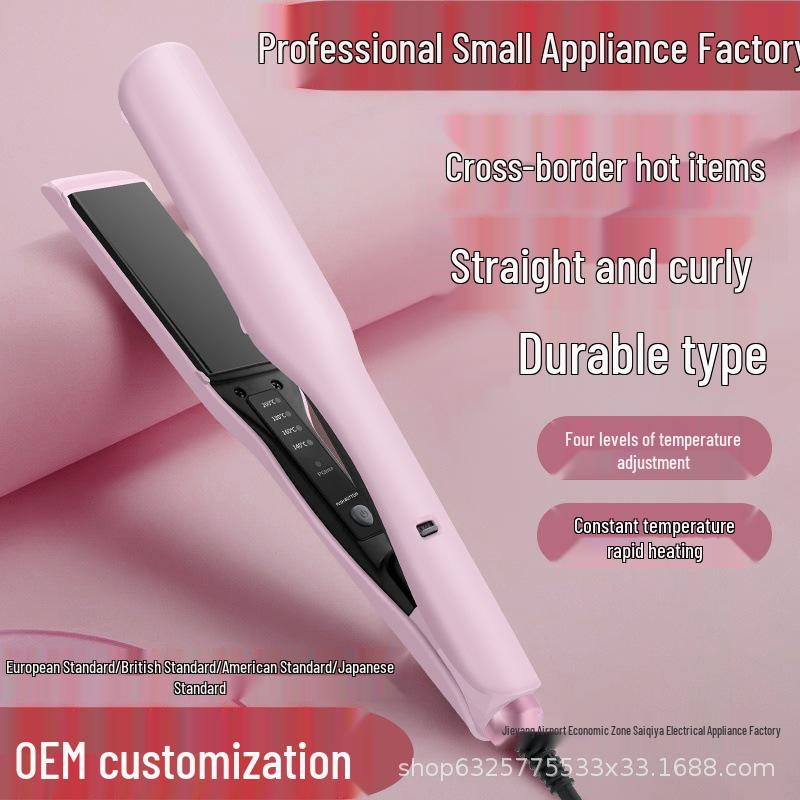 Curling & Straightening Iron: Dual-Use, Damage-Free, Perfect for Bangs & Volume.