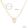 Jewelry Necklace Stainless Steel Cross White Zirconium Pendant Gold Versatile Exquisite Small Necklace Women