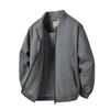 Spring and Autumn Men's Jacket Casual Soft Non-scalding Anti-Wrinkle Solid Color Stand Collar Jacket