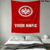 Custom Eintracht Frankfurt Wall Hanging Printed Fabric Blanket Decorative Tapestries for Bedroom Living Room Home Decor