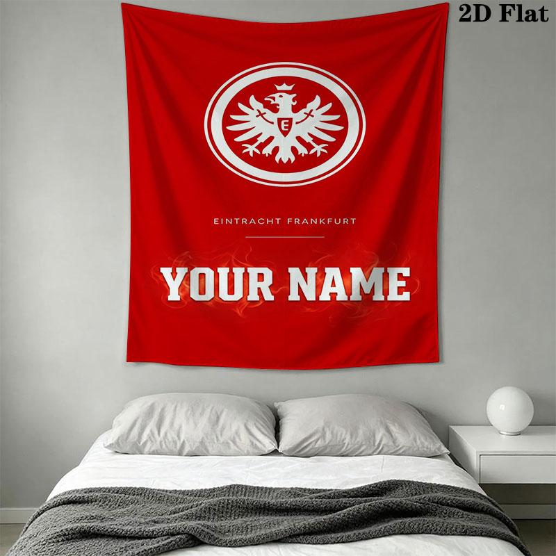 Custom Eintracht Frankfurt Wall Hanging Printed Fabric Blanket Decorative Tapestries for Bedroom Living Room Home Decor