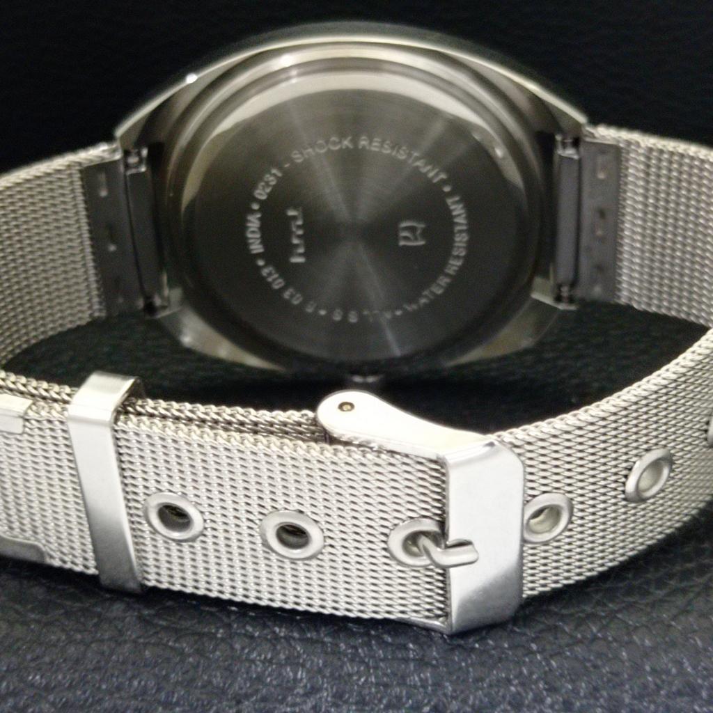 HAND-WINDING VINTAGE HMT KOHINOOR INDIAN MENS SILVER COLOR DIAL WATCH A440949-4 HT-a440949