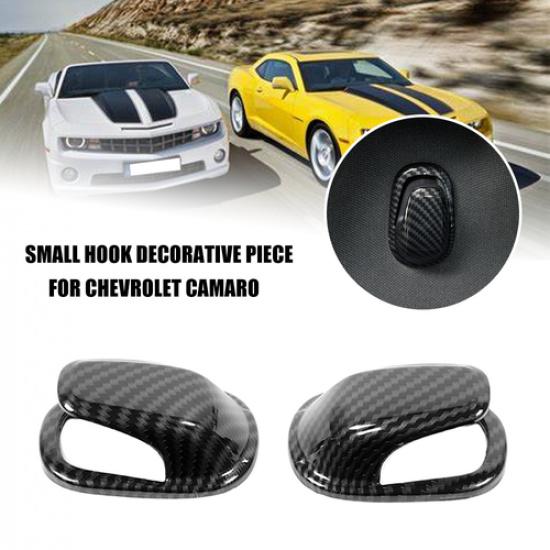 Carbon Fiber Grain Roof Top Small Hook Cover Trim For 2010-2015 Chevrolet Camaro