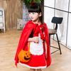 Little Red Riding Hood Costume Set - Red Cape, Pumpkin Bag, Headpiece, 100CM, for Carnival, Halloween, Christmas, Role Play