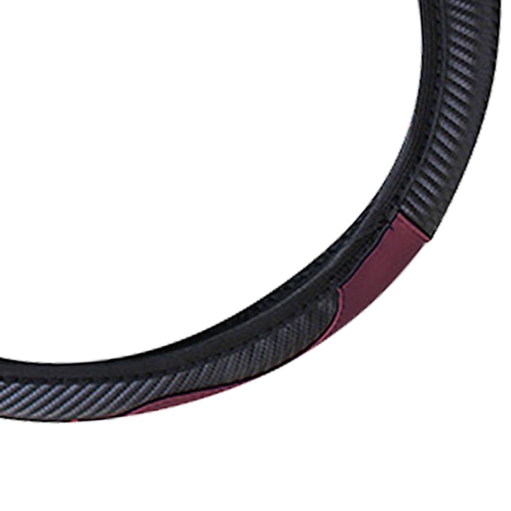 38CM Steering Wheel Cover Carbon Elastic Handle Sleeve Non Slip Steering Wheel Cover for Car