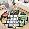 1pc Rick and Morty Office Round Area Rug, Indoor Mat Suitable For Office,Bedroom Living Room Home Decor, Room Deco a0926087