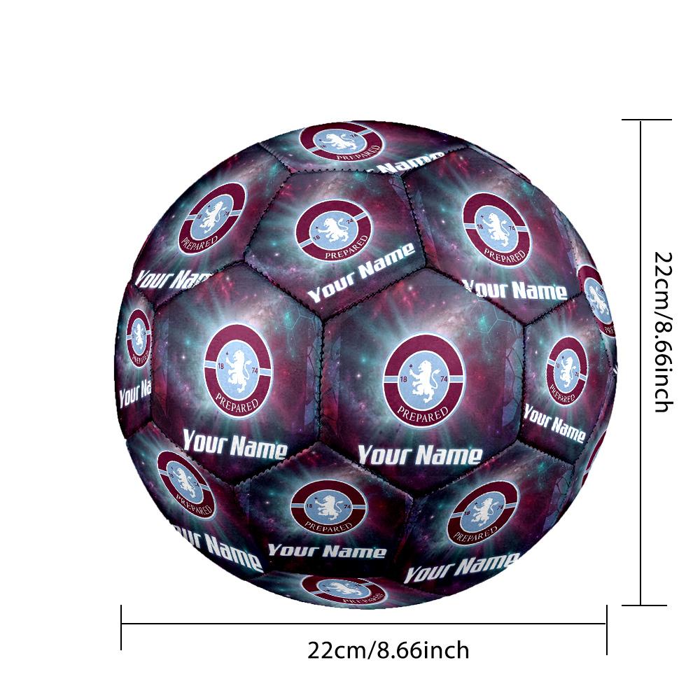 Personalized Size 5 Football Aston Villa Pattern Outdoor Game Sports Ball Gift
