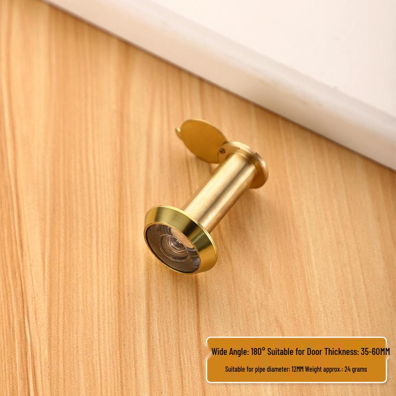 

High-Definition All-Copper Anti-Theft Door Viewer with Back Cover, Available in Lens Sizes 12-14-16-24-28