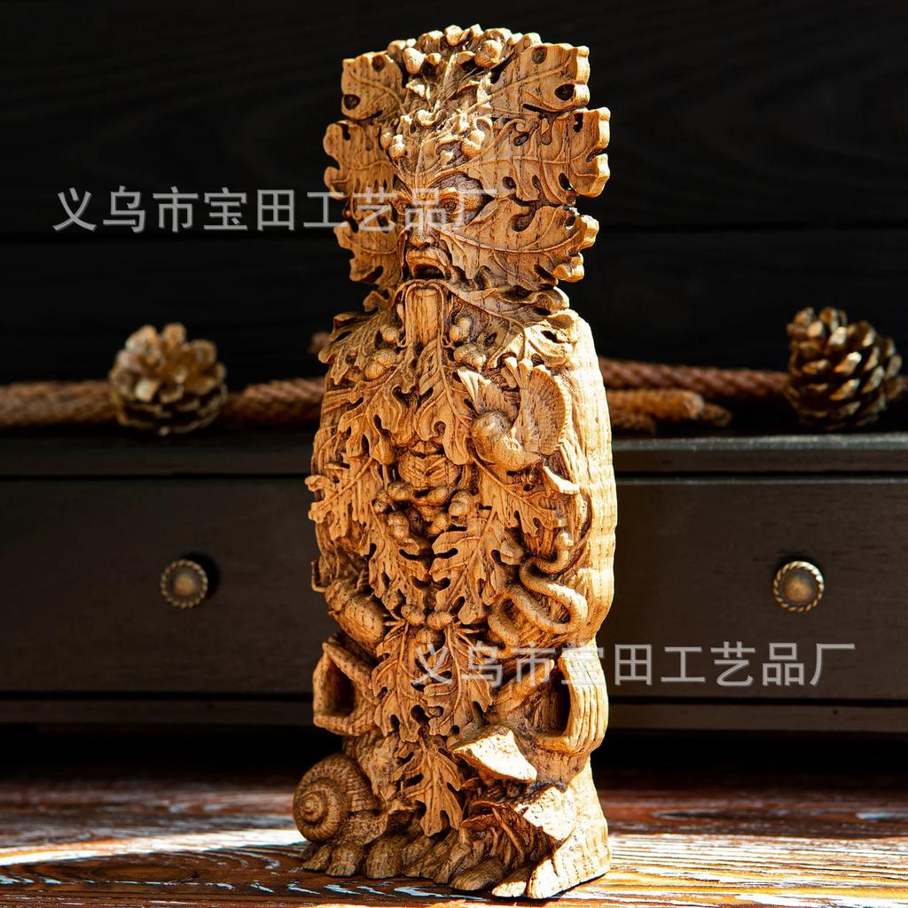 New Product Statue Imitation Wood God of Spring Decorative Ornament Creative Imitation Wood God Brand Resin Crafts