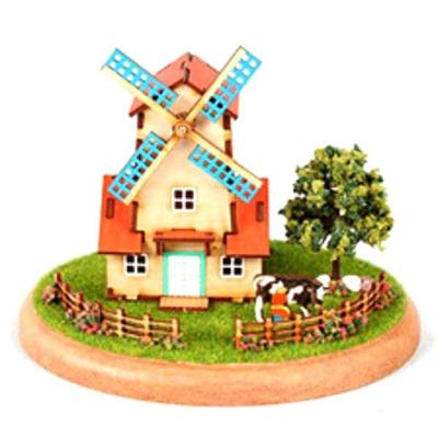 Diorama Mini House Windmill Trojrozměrné puzzle Korea 3D Puzzle