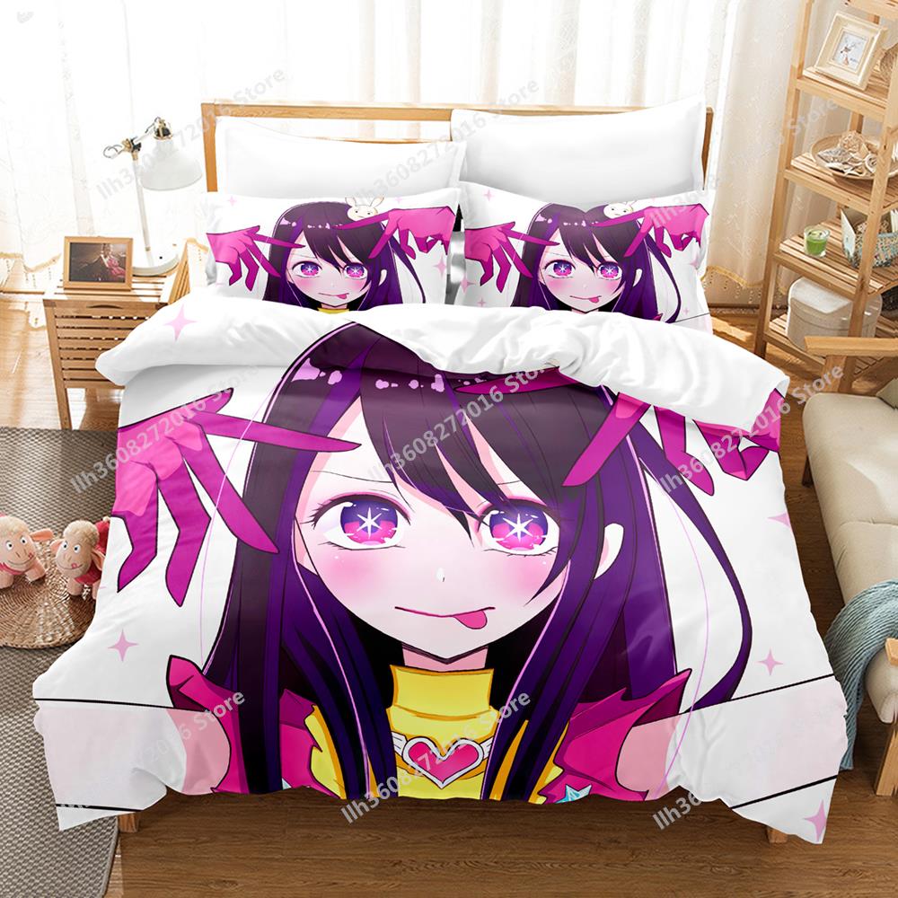 3D Print Anime Oshi No Ko Bedding Collection Single Twin Full Queen King Size Bed Collection Adult Kid Bedroom Duvetcover Collections Home Textile