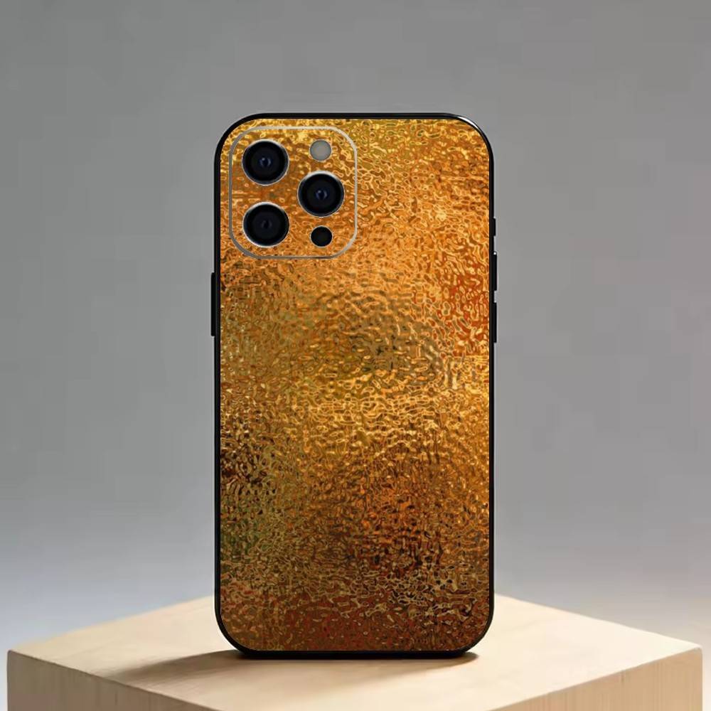 Retro Amber Texture Laser   Phone Case Silicone Soft For IPhone 17 16 15 14 13 12 11 X XR Plus Pro Max Plus