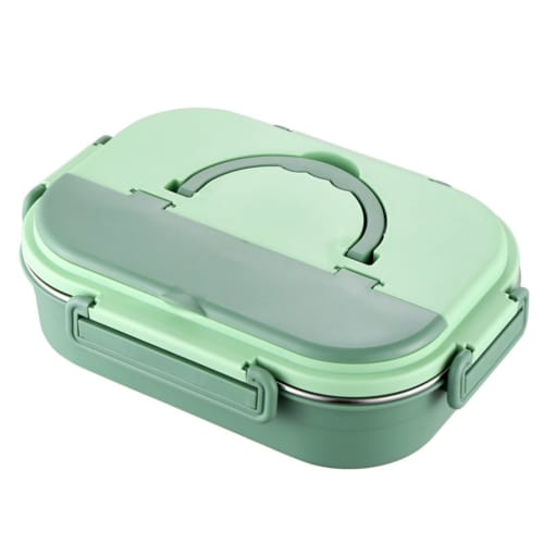 

304 Stainless Steel Fast Food Box, 4-Compartment Lunch Box with Soup, Insulated, Large Capacity, Convenient Lunch Box with Compartments for Students a