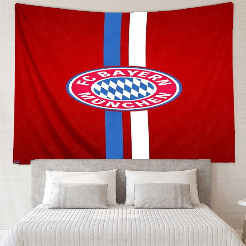Bayern Munich Print Tapestry, Backdrop, Easy Setup, Ideal for Bedroom, Office & Living Room, with Aesthetic Wall Hanging Decor.