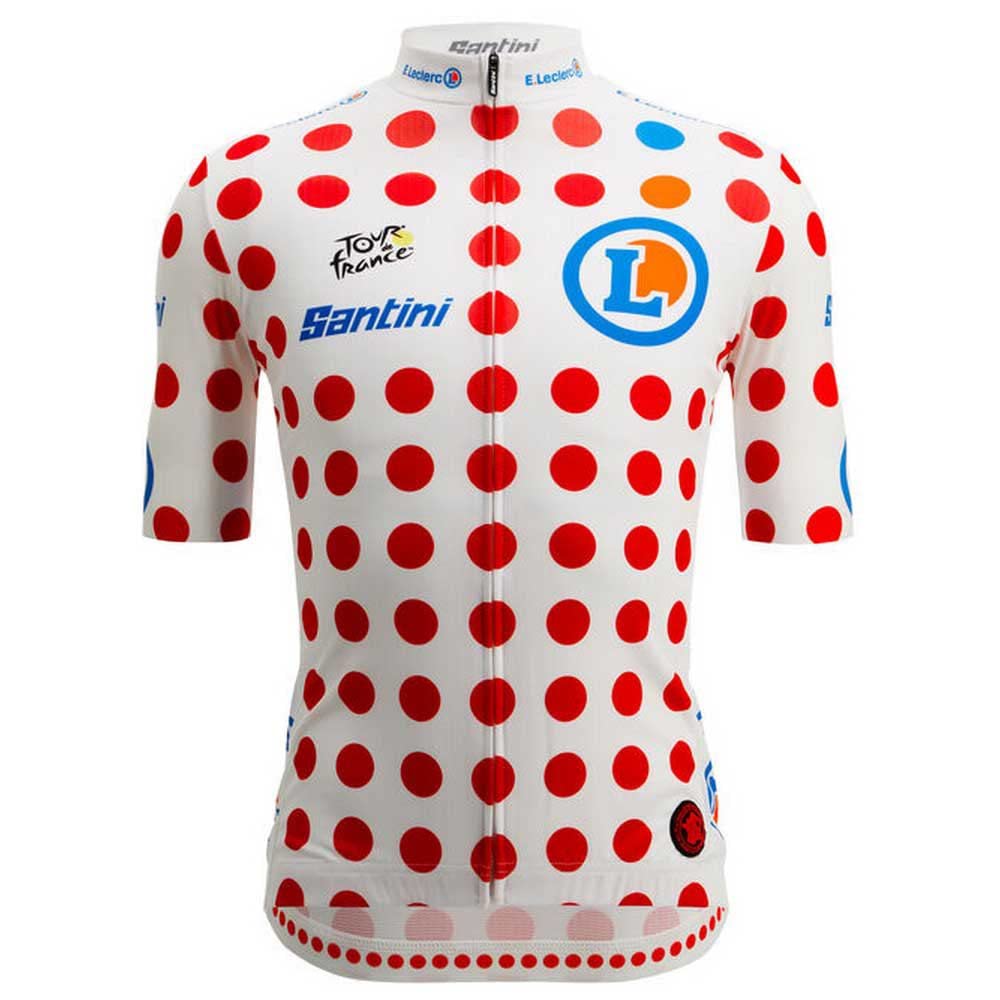 

Santini Tour de France 24 Fanline KOM Jersey, Men s, White/Red