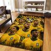 Brazil National Football Team Carpet Rug for Living Room Bedroom Home Sofa Decoration,Kids play Non-slip Floor Mat