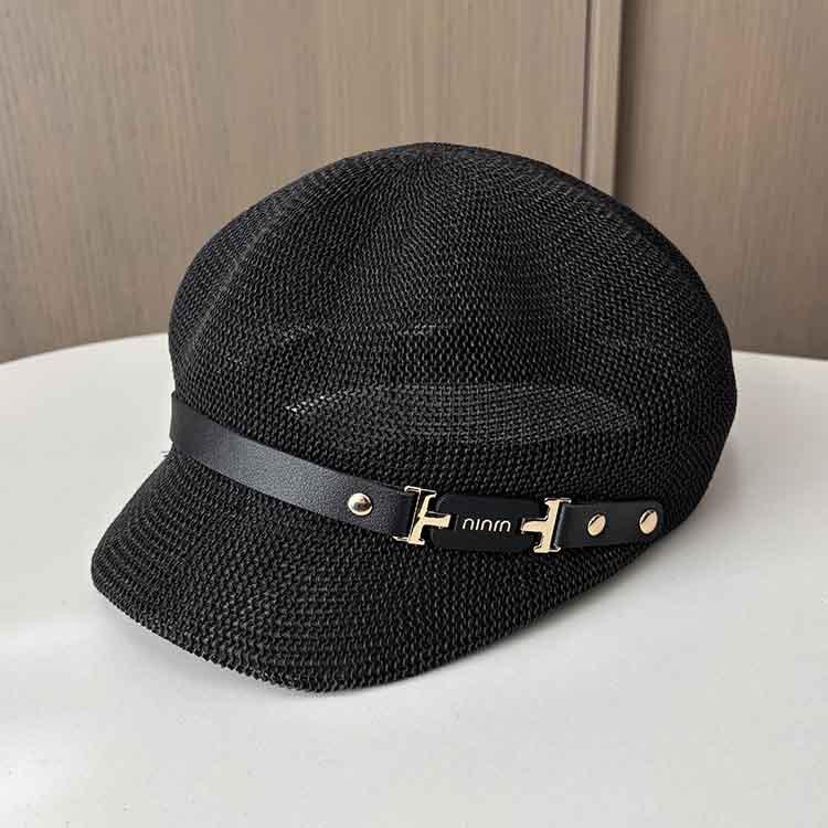 Hat Women's Summer Breathable Beret Travel Shading Sun Protection Hat Casual Duck Tongue Octagonal Hat