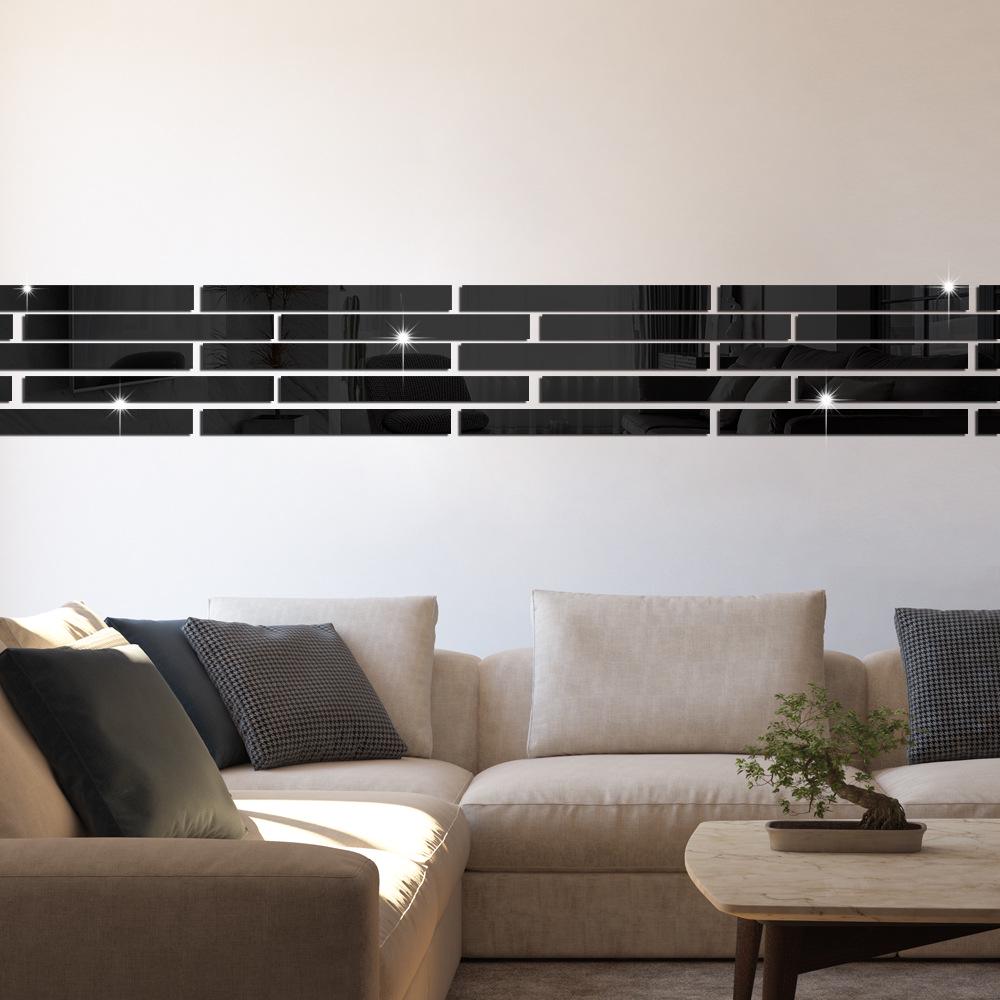 Acrylic Mirror Edge Wall & Ceiling Decorative Strips - Self-Adhesive DIY Stickers