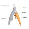 Professional Pet Nail Clippers with LED Light Cat Dog Toenail Trimmer with Safety Guard Sharp Stainless Steel Grooming Scissors