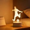 LED 3D Football Theme Table Lamp USB Plug Bedroom Bedside Creative Book Lamp Sports Enthusiasts Gift Decorative Night Light