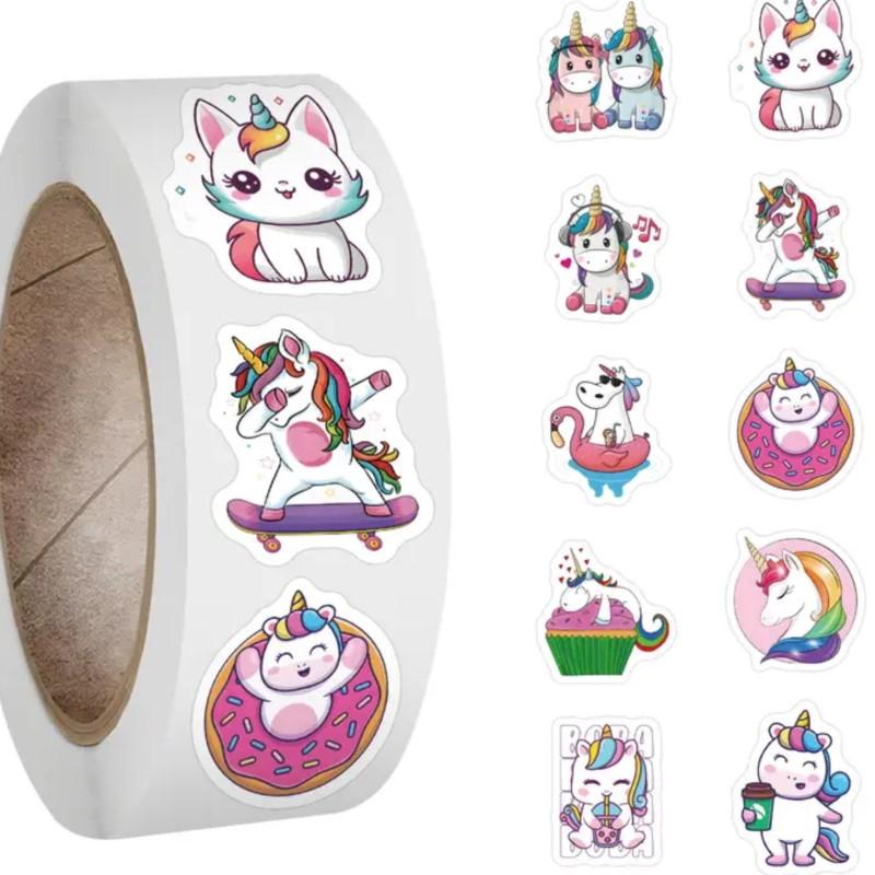 100-500pcs Cute Animal Stickers Party Christmas Gift Wrapping Label Scrapbook Cartoon Rewards Stationery Stickers