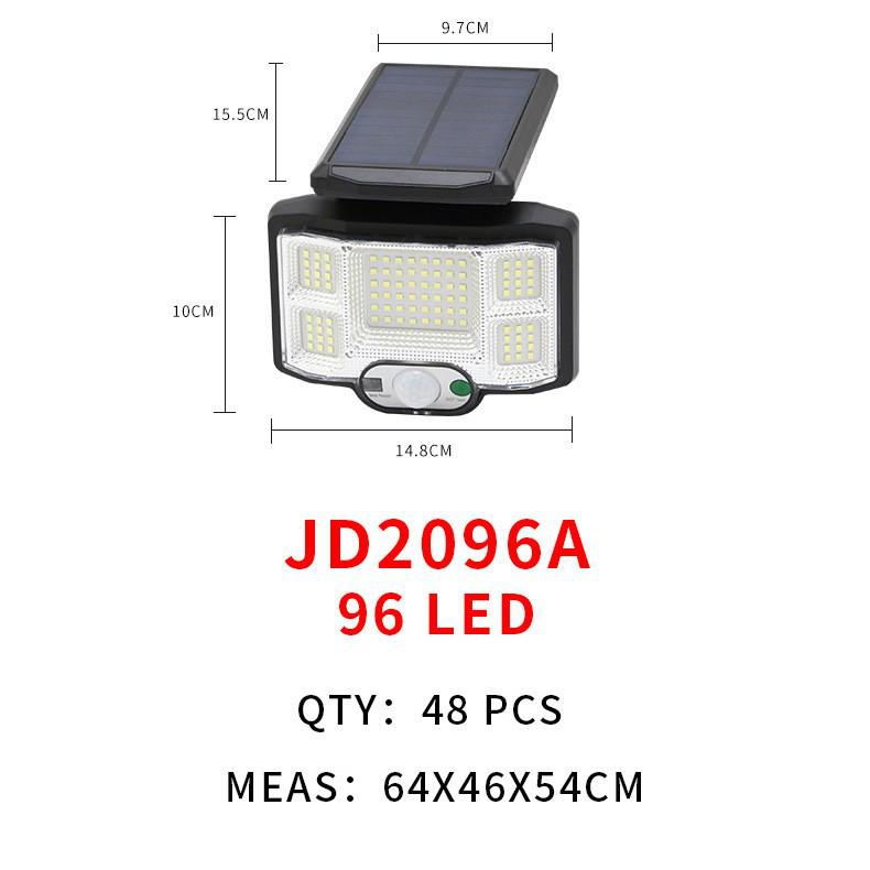 Triple-Head Rotatable Solar Outdoor Wall Lamp for Streets and Courtyards