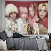 Klassische Cartoon BBambiS Kawaii Wandteppich Wandbehang Wandteppichkunst Art Deco Decke Vorhang zum Aufhängen zu Hause Schlafzimmer Wohnzimmer