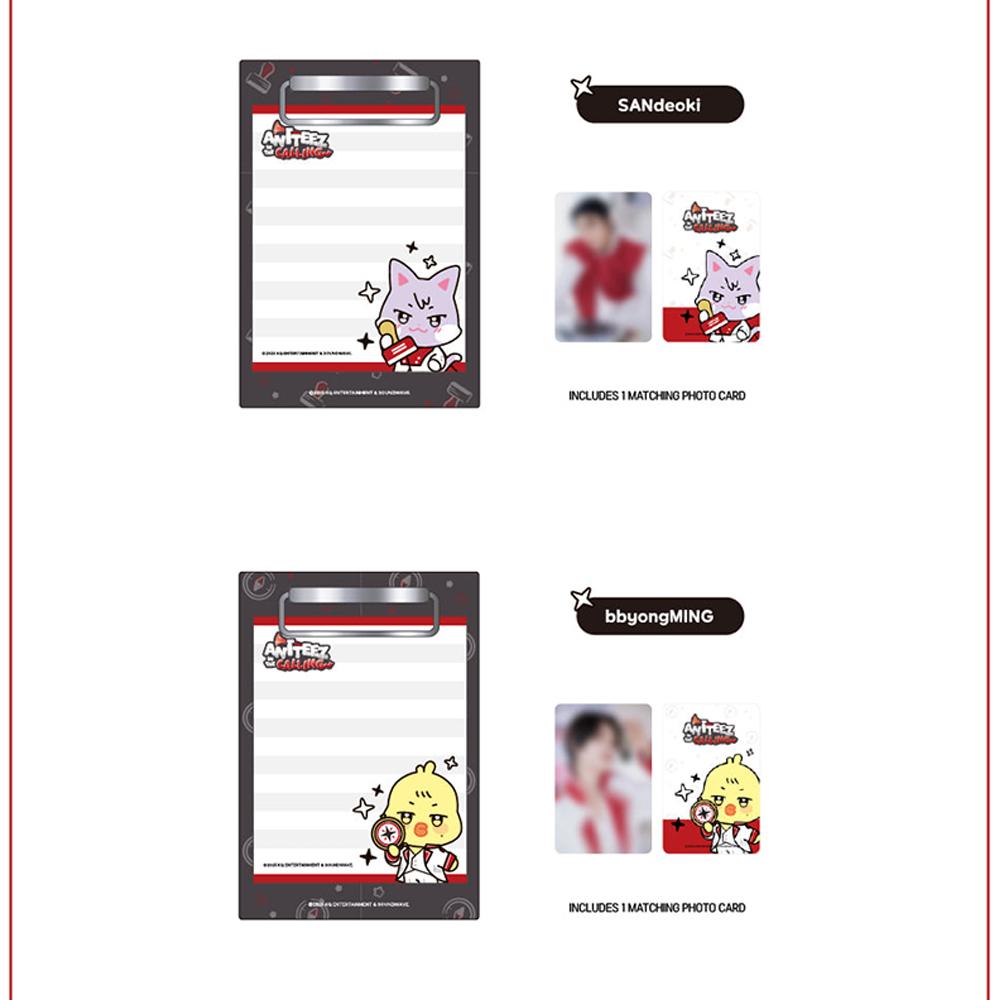 ATEEZ [ANITEEZ IN THE CALLING] Mini Clipboard & Memo Pad Set