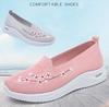 Women’s Breathable Embroidered Sneakers Casual Lightweight Soft Flat Shoes Non Slip Comfortable Walking Shoes