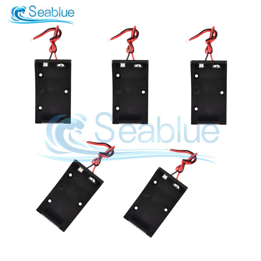 

5/10PCS 9V Battery Clip Holder 9V Battery Case Box With Wire Leads DIY Protect Battery