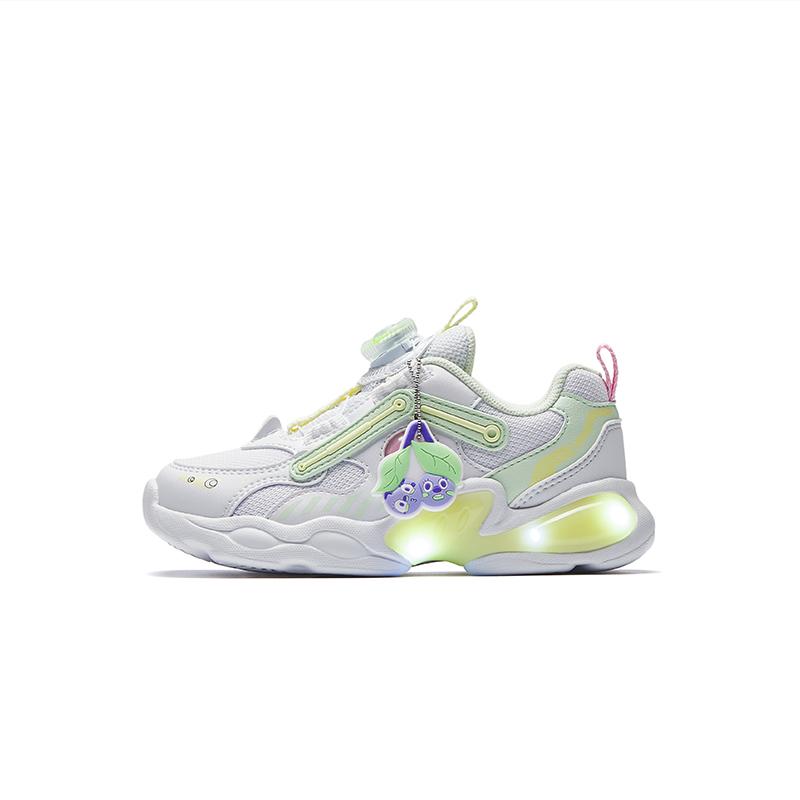 Anta Kids Trendy Fashion Cool Light-Up Fun Sports Breathable Lightweight Shock Absorbing Low-Top Running Shoes Kids sneakers A22539909