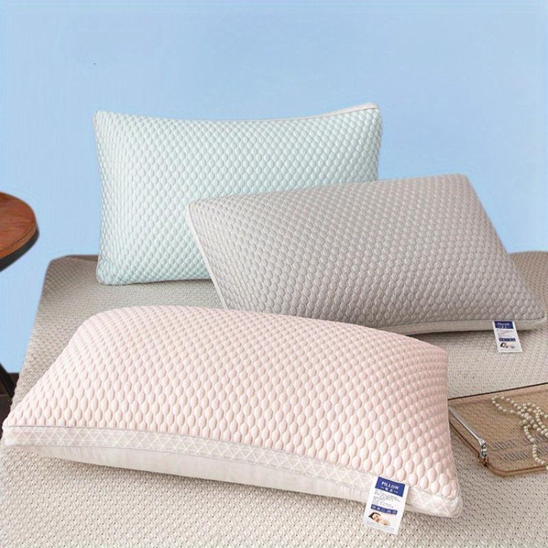 2-pieces Cool Ice Silk Pellet Pillow Supports Neck and Spine for Relaxing Sleep, Sleep Massage Pillow Core, Moisture Absorbing Bedding Pillow