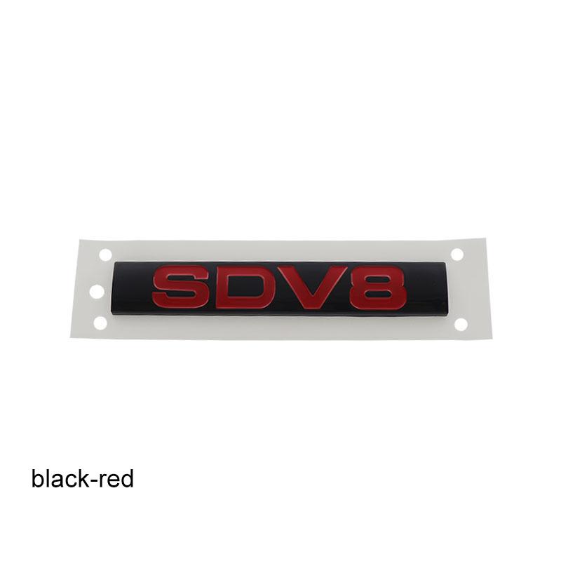 

3D Premium SDV8 Letters for England UK SUV Off Road HSE car Engine Hood Fender trunk Tail Rear Decal Emblem Badge Sticker black-red