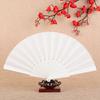 Classical Silk Cloth Plastic Bone Plain Folding Fan Chinese Style Retro Hand Held Fan Performances Fan Wedding Gift For Guest