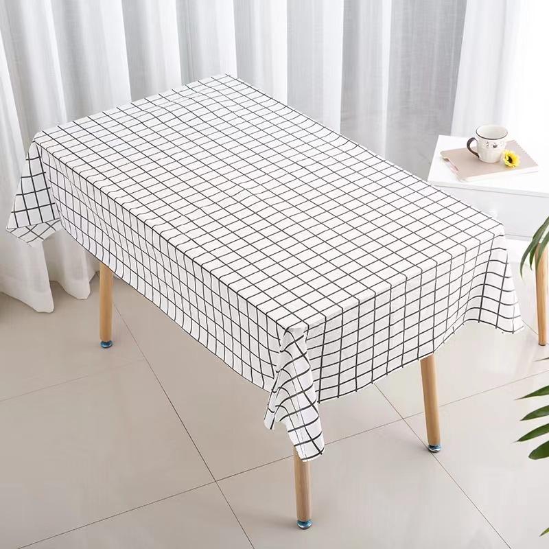 Table Cloth For Home Waterproof Plaid Stripe Dining Tablecloth Kitchen Decorative Rectangular Coffee Cuisine Party Table Cover