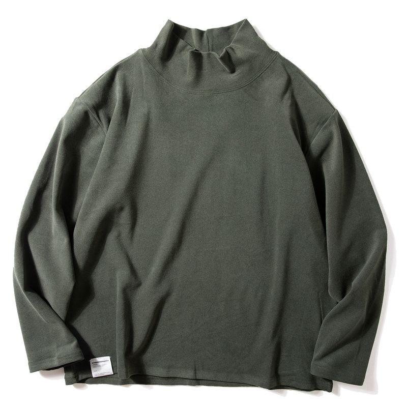 Double-Sided Fleece Turtleneck Base Layer Men s Autumn and Winter Basic Versatile Long-Sleeve T-Shirt Casual Warm Base Layer Thermal Top Green M