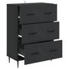 Drawer Cabinet Black 66 x 34.5 x 89.5 cm Particleboard