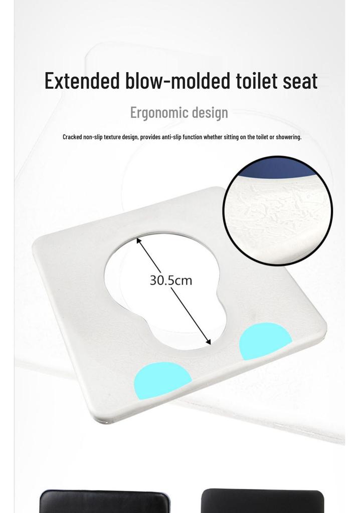 Portable Folding Toilet Chair with Backrest for Elderly, Pregnant Women, and Disabled